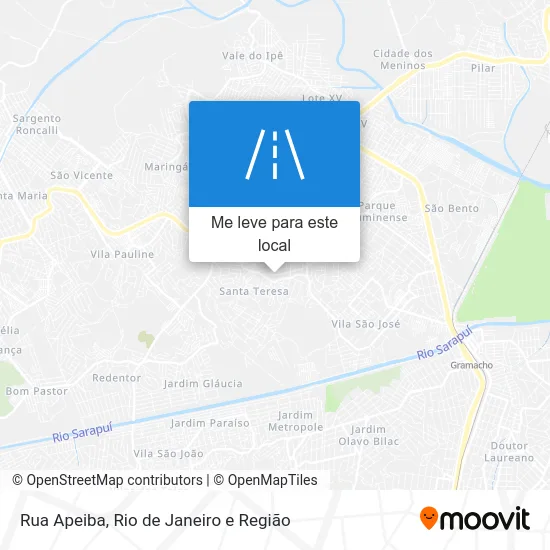 Rua Apeiba mapa