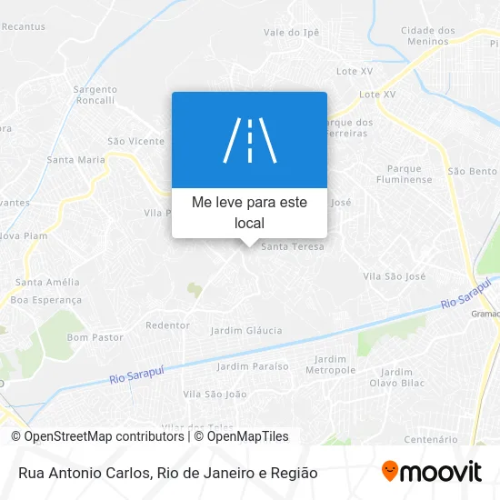 Rua Antonio Carlos mapa