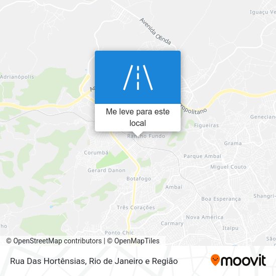 Rua Das Hortênsias mapa