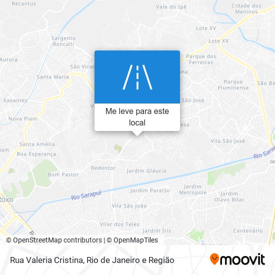 Rua Valeria Cristina mapa