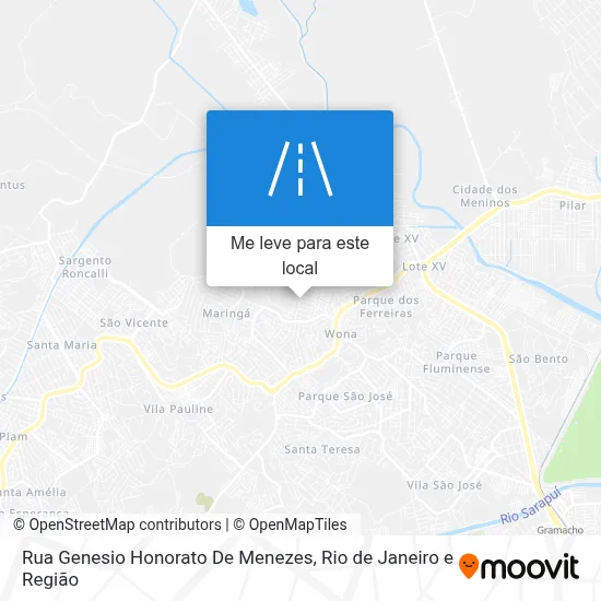Rua Genesio Honorato De Menezes mapa