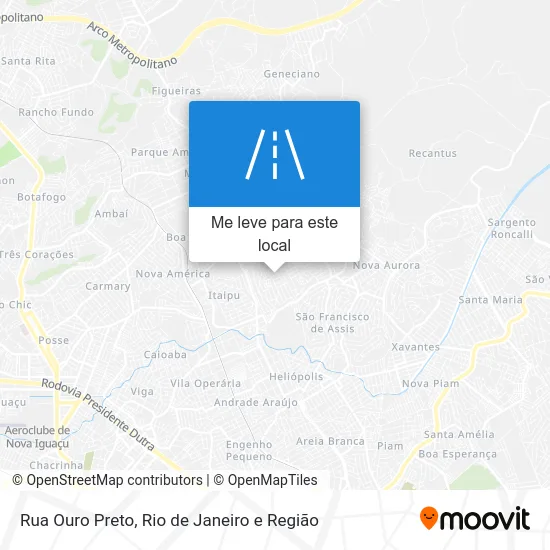 Rua Ouro Preto mapa