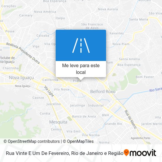 Rua Vinte E Um De Fevereiro mapa