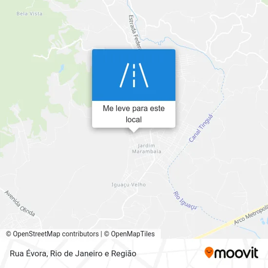 Rua Évora mapa