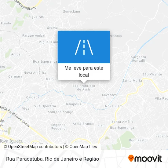 Rua Paracatuba mapa