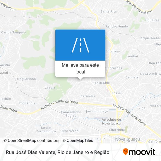 Rua José Dias Valente mapa