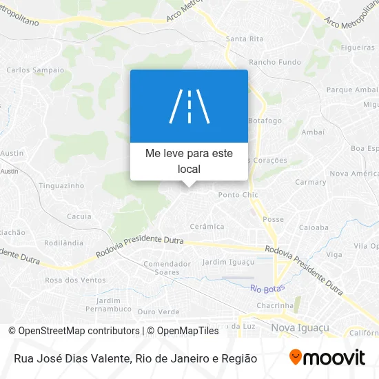 Rua José Dias Valente mapa