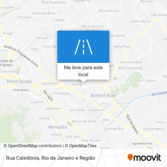 Rua Caledônia mapa
