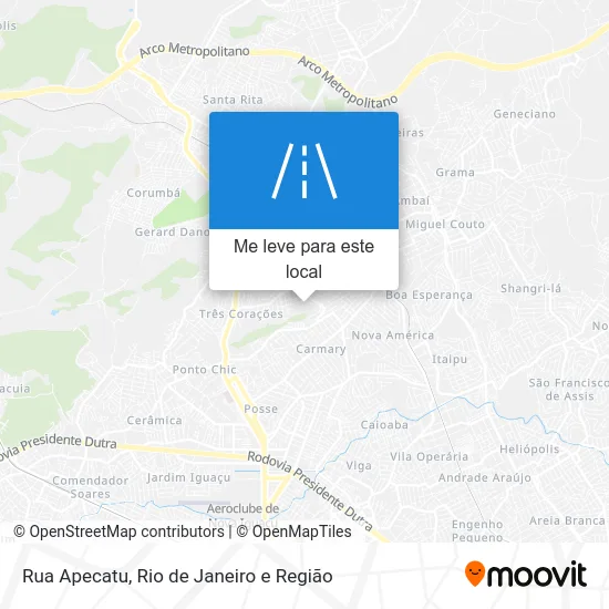 Rua Apecatu mapa