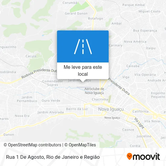 Rua 1 De Agosto mapa
