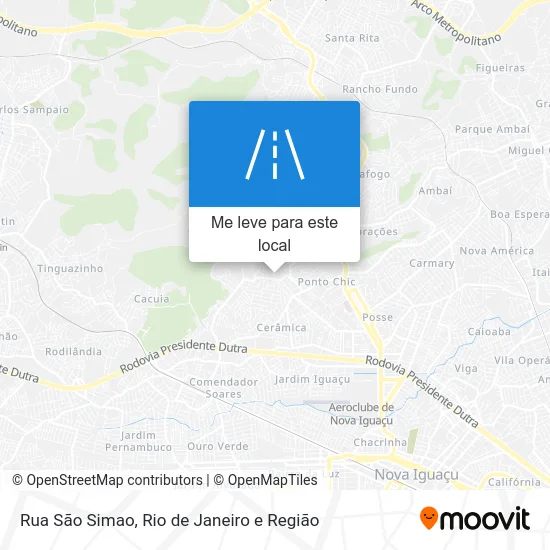 Rua São Simao mapa