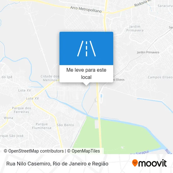 Rua Nilo Casemiro mapa