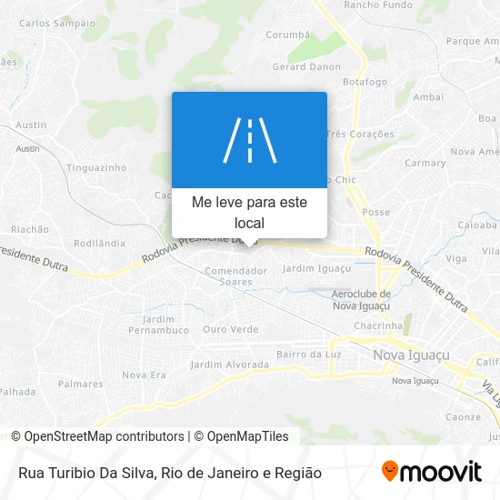 Rua Turibio Da Silva mapa