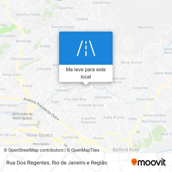 Rua Dos Regentes mapa