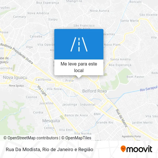 Rua Da Modista mapa