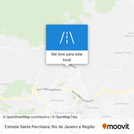 Estrada Santa Perciliana mapa