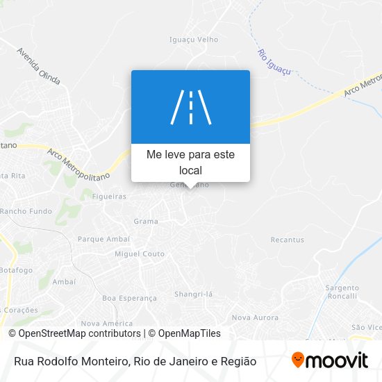 Rua Rodolfo Monteiro mapa