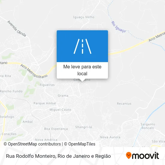 Rua Rodolfo Monteiro mapa