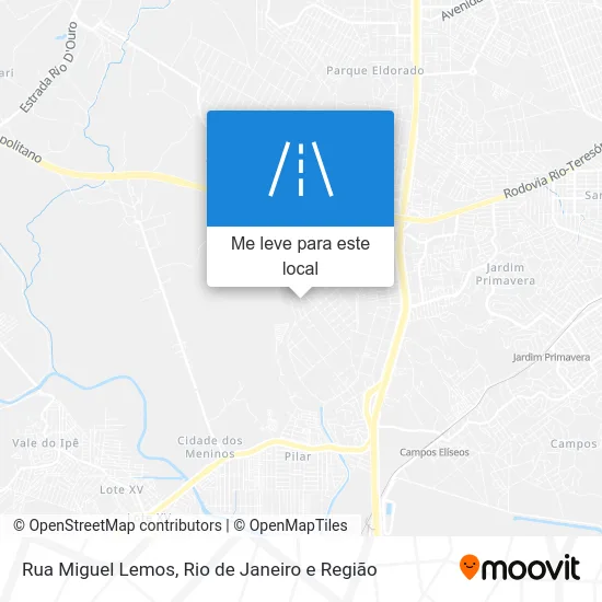 Rua Miguel Lemos mapa