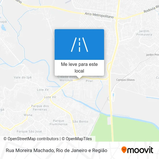 Rua Moreira Machado mapa