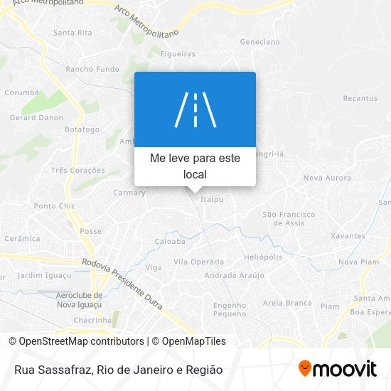 Rua Sassafraz mapa
