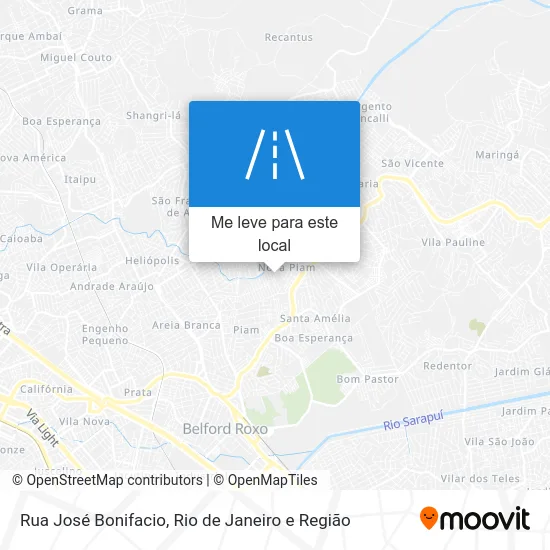 Rua José Bonifacio mapa