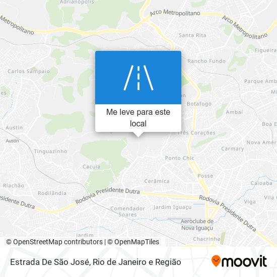 Estrada De São José mapa