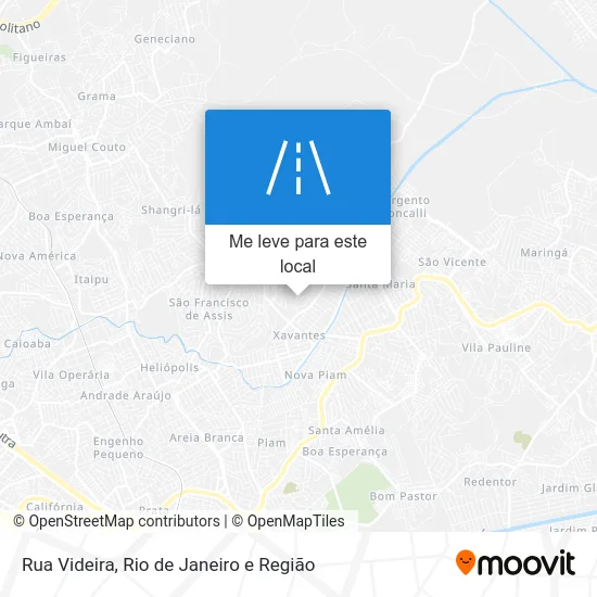 Rua Videira mapa