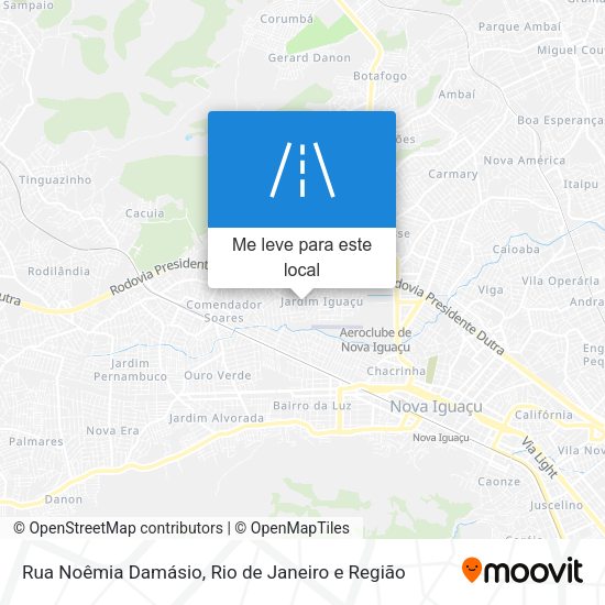Rua Noêmia Damásio mapa