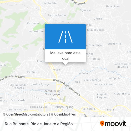 Rua Brilhante mapa