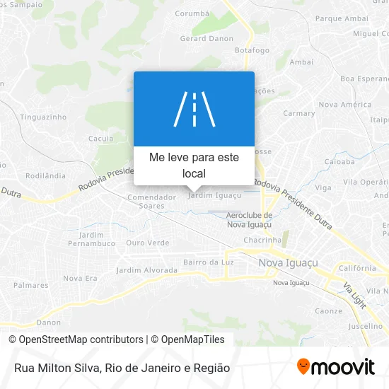 Rua Milton Silva mapa