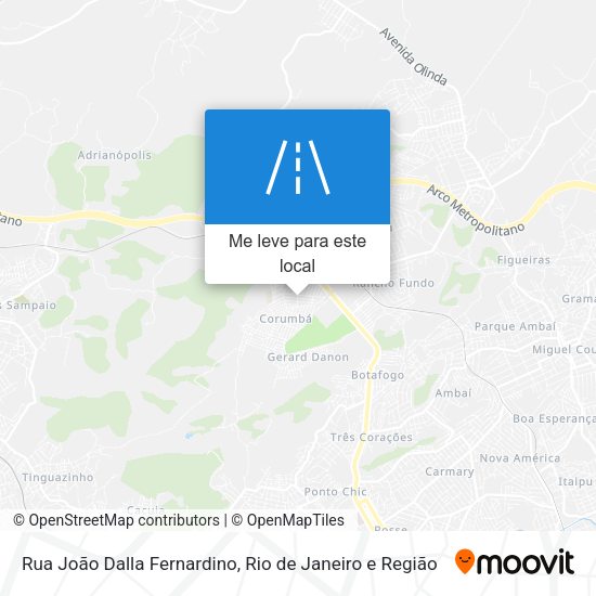 Rua João Dalla Fernardino mapa