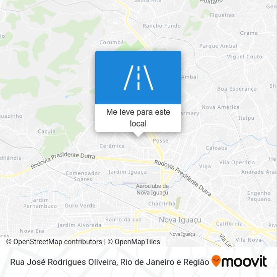Rua José Rodrigues Oliveira mapa