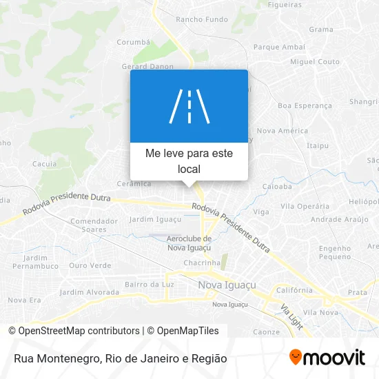 Rua Montenegro mapa