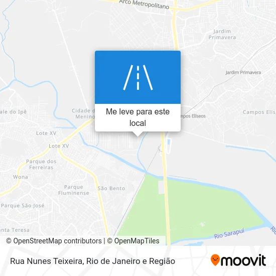 Rua Nunes Teixeira mapa