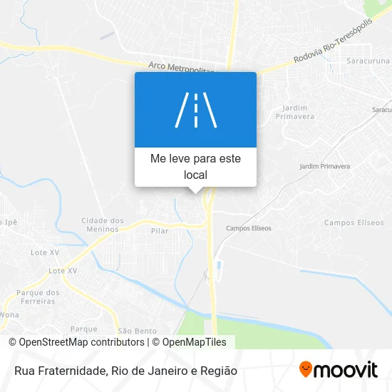 Rua Fraternidade mapa