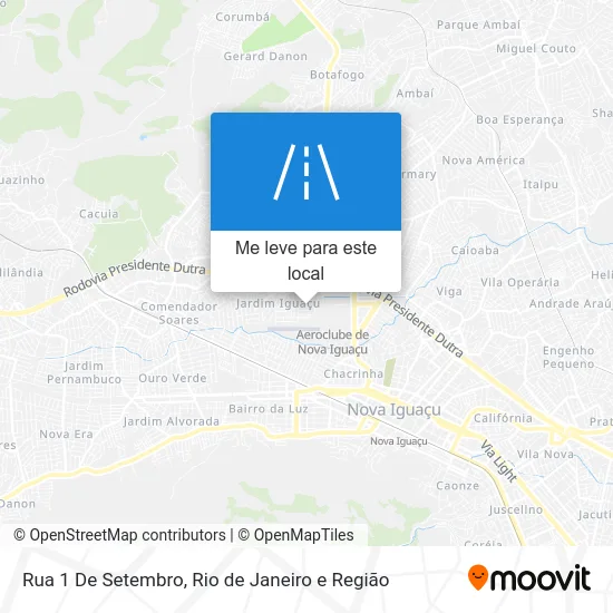 Rua 1 De Setembro mapa