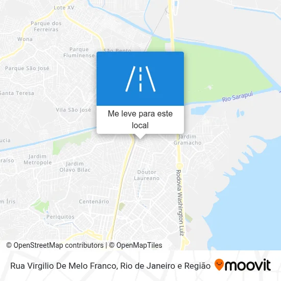 Rua Virgilio De Melo Franco mapa