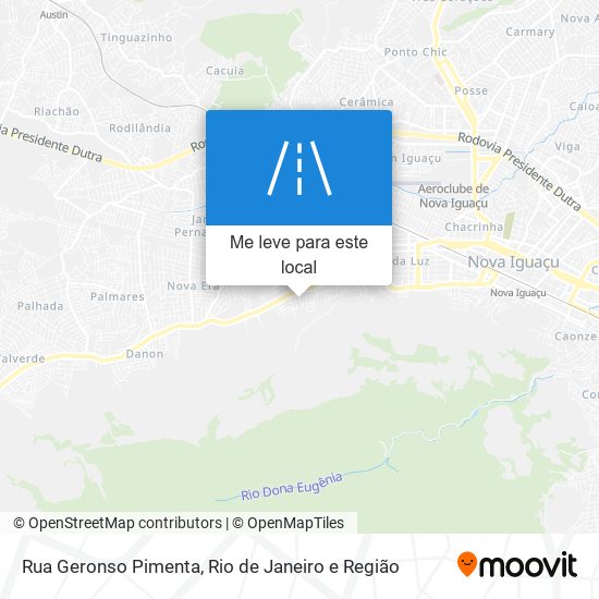 Rua Geronso Pimenta mapa