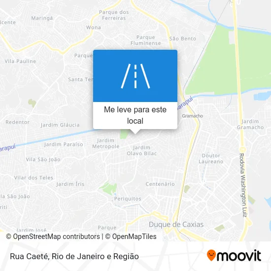 Rua Caeté mapa