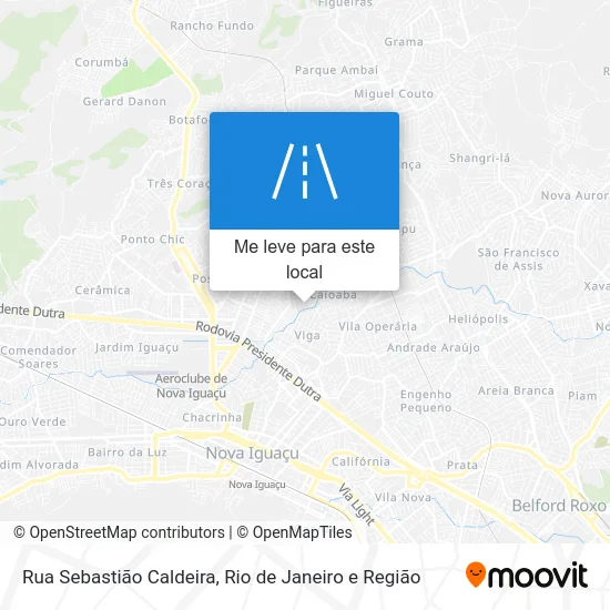Rua Sebastião Caldeira mapa