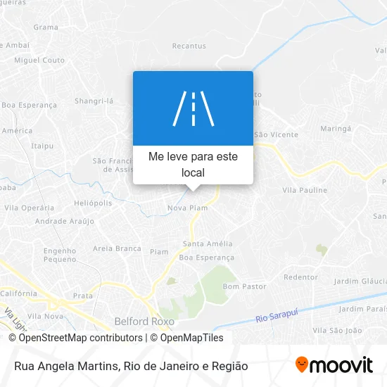 Rua Angela Martins mapa