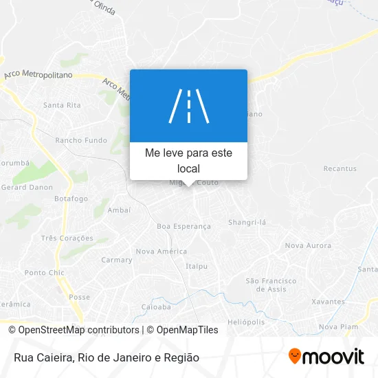 Rua Caieira mapa