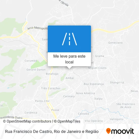Rua Francisco De Castro mapa
