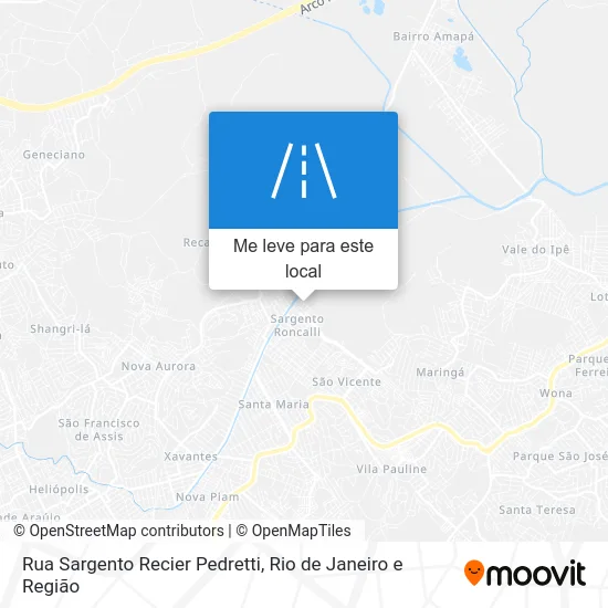 Rua Sargento Recier Pedretti mapa