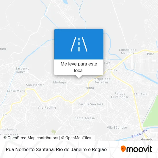 Rua Norberto Santana mapa