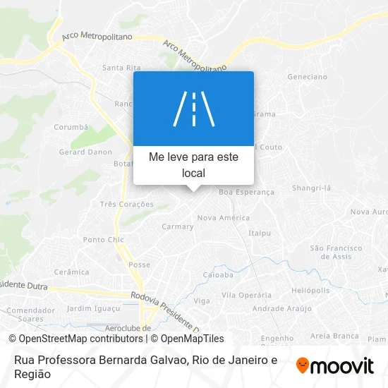 Rua Professora Bernarda Galvao mapa