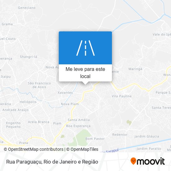 Rua Paraguaçu mapa