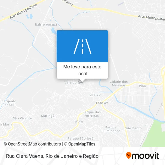 Rua Clara Vaena mapa