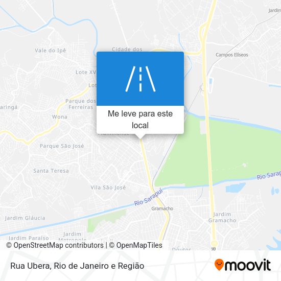 Rua Ubera mapa